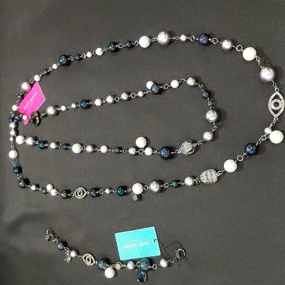 Kurt Geiger Jewelry - KURT GEIGER LONDON LONG PEARL NECKLACE & BRACELET